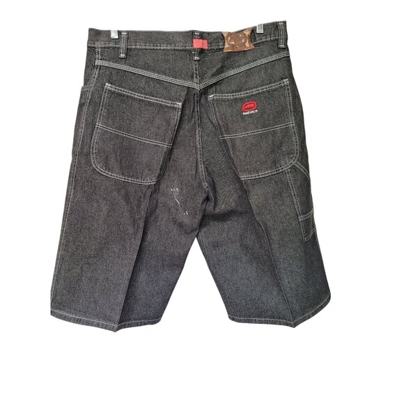 Vintage Y2K Ecko Unltd Baggy Denim Shorts Embroidered Logo Size 38 - Picture 3 of 14